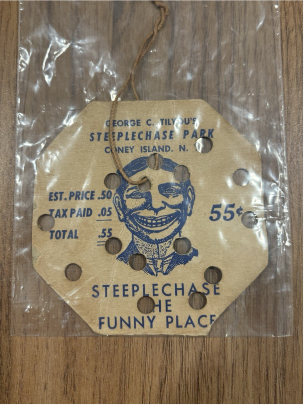 Vintage Coney Island George C Tilyou’s Steeplechase Park Combination Badge .55